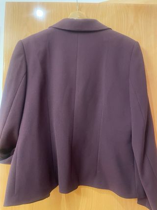 Blazer Dados Burdeos Talla 44 Mujer