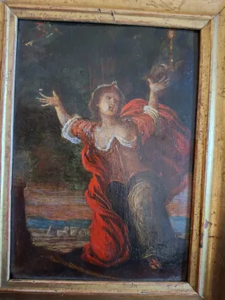 Pintura Santa Bárbara Siglo XVII