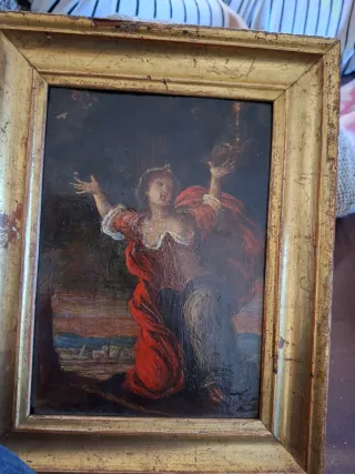 Pintura Santa Bárbara Siglo XVII