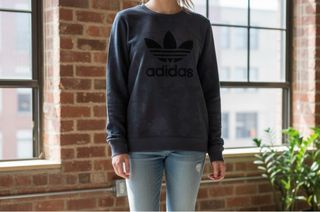Felpa Adidas donna blu mimetica taglia S