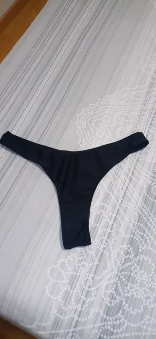 Braga bikini tanga negra talla S