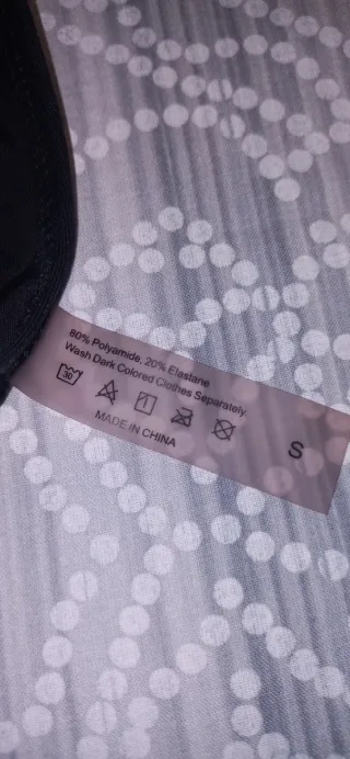 Braga bikini tanga negra talla S