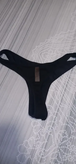Braga bikini tanga negra talla S