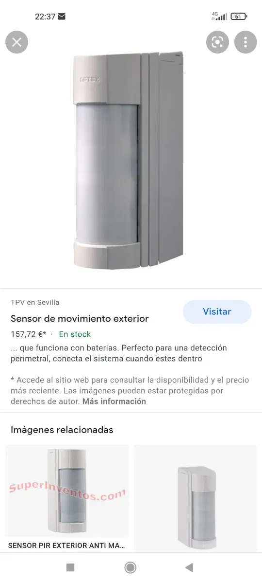 Sensore perimetrale Optex VXI-ST