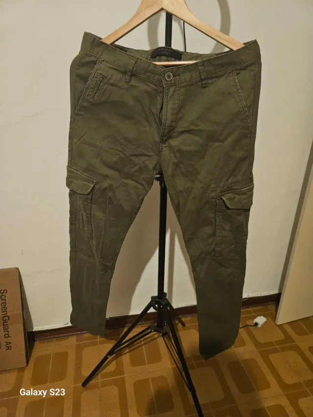 Pantaloni cargo Calliope verde oliva