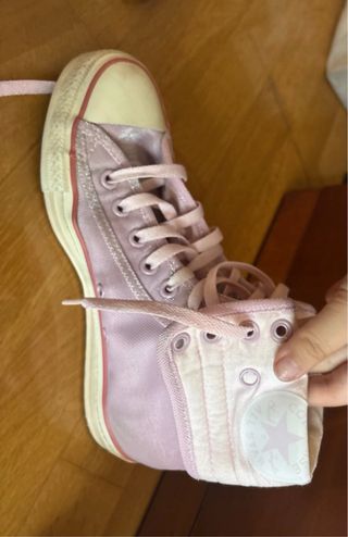 Converse Rosa Reflectante Vintage Retro
