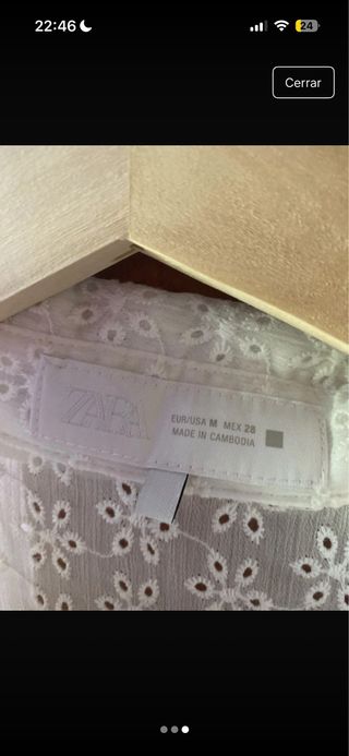 Camisa Zara Blanca Encaje