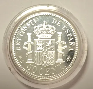 Moneda Alfonso XII 1880 Plata