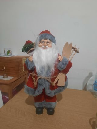 Babbo Natale grande con sci