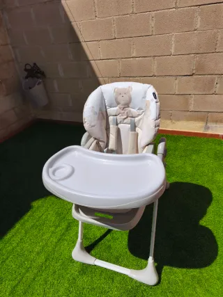 Trona reclinable bebé doble bandeja
