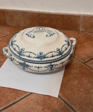 Zuppiera Inglese Vintage Ceramica Blu