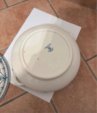 Zuppiera Inglese Vintage Ceramica Blu