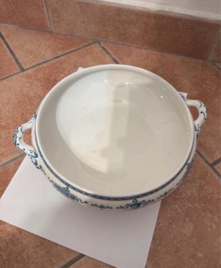 Zuppiera Inglese Vintage Ceramica Blu