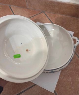 Zuppiera Inglese Vintage Ceramica Blu