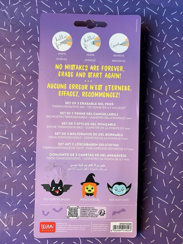 Set 3 Penne Legami Milano Halloween 2024