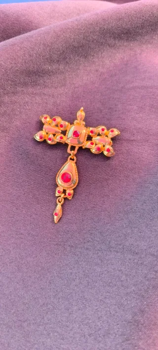 Pendientes Baturra Oro y Rojo