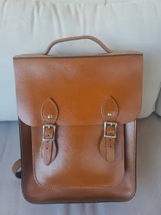 Mochila Satchel Cuero Marrón