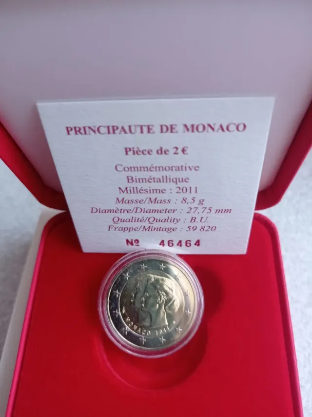 Mónaco 2€ 2011 Boda Real Estuche BU