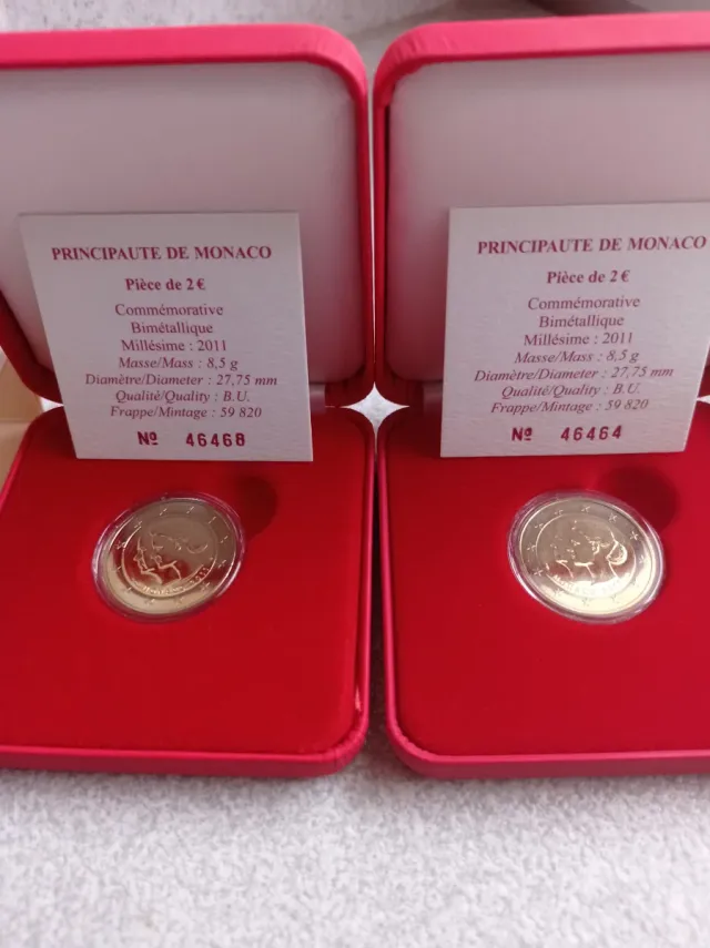Mónaco 2€ 2011 Boda Real Estuche BU