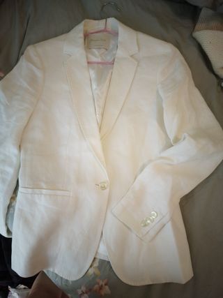 Americana blanca Massimo Dutti