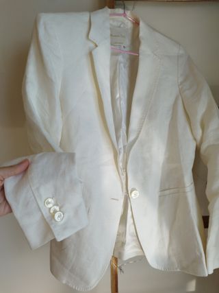 Americana blanca Massimo Dutti