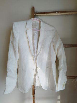 Americana blanca Massimo Dutti