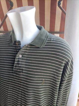 Polo Ralph Lauren Rayas Verde y Beige