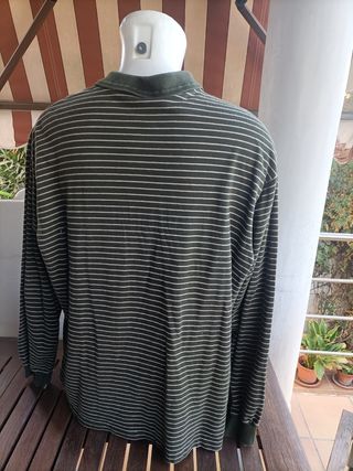 Polo Ralph Lauren Rayas Verde y Beige