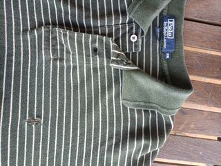 Polo Ralph Lauren Rayas Verde y Beige