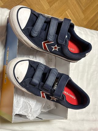 Zapatillas Converse All Star Velcro Azul