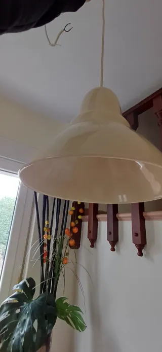 2 Lámparas colgantes beige