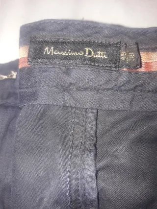 Pantalones Massimo Dutti Caballero Negros