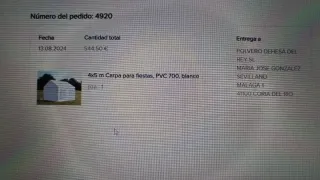 Tenda bianca in PVC 700 4x5m