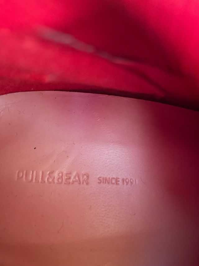 Botines Pull&Bear rojos talla 38