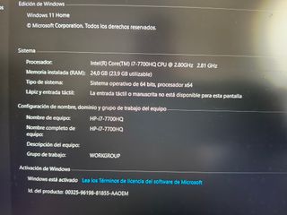Portátil HP i7-7700HQ 24GB RAM 1.5TB