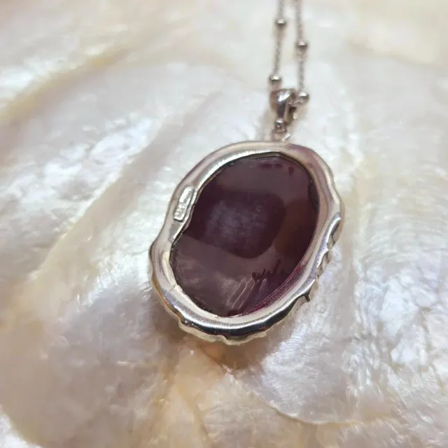 Collana Cammeo con Madonna e Bambino Gesù Argento 