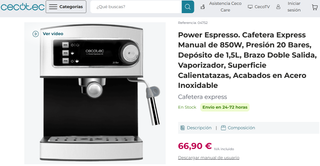 Cafetera Cecotec Power Espresso 20