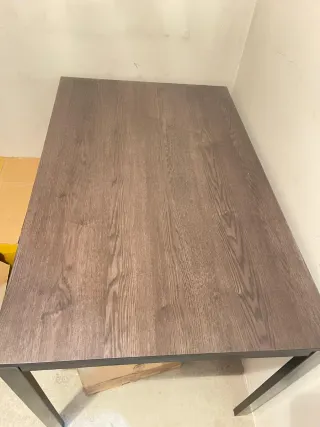 Mesa comedor extensible madera y metal