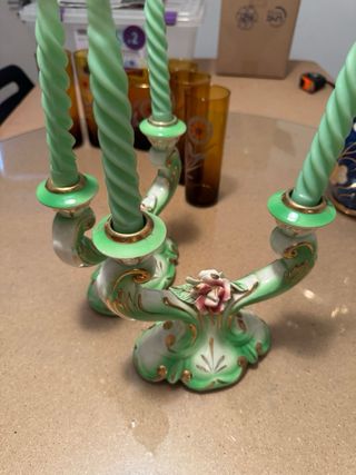 Candelabros de cerámica antiguos