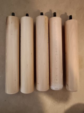 5 Patas de madera a rosca