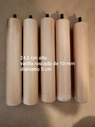 5 Patas de madera a rosca