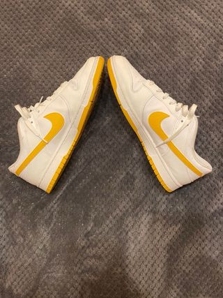 Nike Dunk Low Hombre Talla 46 Blanco/Amarillo