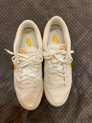 Nike Dunk Low Hombre Talla 46 Blanco/Amarillo
