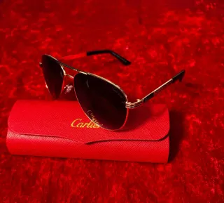Gafas de sol Cartier aviador doradas
