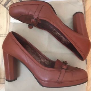 Tacones El Caballo Piel Marrón Talla 40