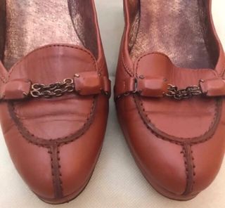 Tacones El Caballo Piel Marrón Talla 40