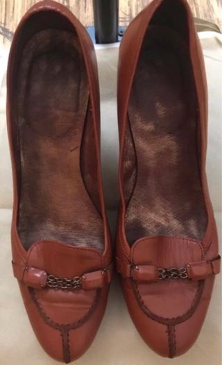 Tacones El Caballo Piel Marrón Talla 40
