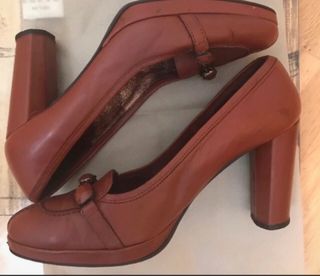 Tacones El Caballo Piel Marrón Talla 40