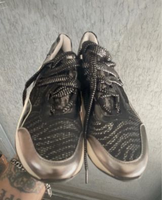 Scarpe donna nere e argento cafenoir 