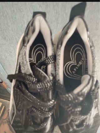 Scarpe donna nere e argento cafenoir 